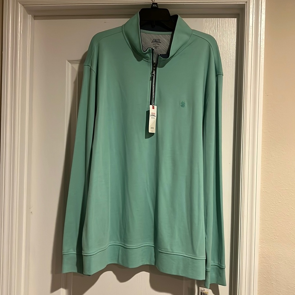 IZOD Saltwater Mint Green Pullover. XXL. Brand new with tags.